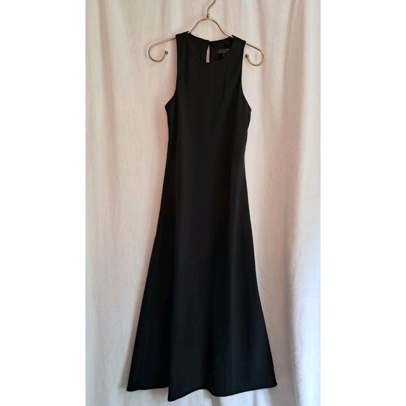 J.Crew Long A-Line Dress Drapey Crepe Black Maxi Lined CG350 $168 Size 2 NWT - Picture 4 of 12